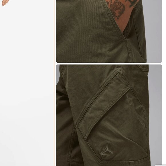New with Tags Nike Jordan Essentials Chicago Men's Trousers in Medium Olive - Picture 2 of 6